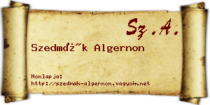 Szedmák Algernon névjegykártya